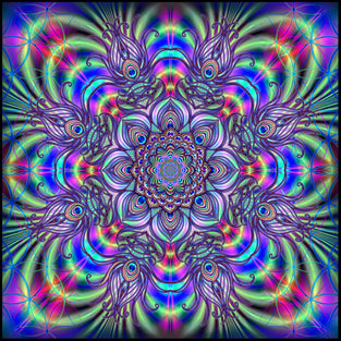 UV digital art mandala tapestries